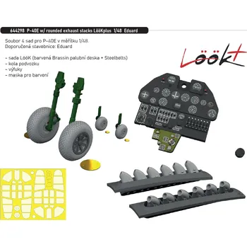 Plastikový model Eduard 1/48 P-40E w/ rounded exhaust stacks LööKplus (EDUARD)