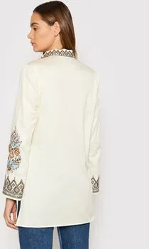 Dámská tunika Tory Burch Tunika Embroidered 87518 Béžová Relaxed Fit XS