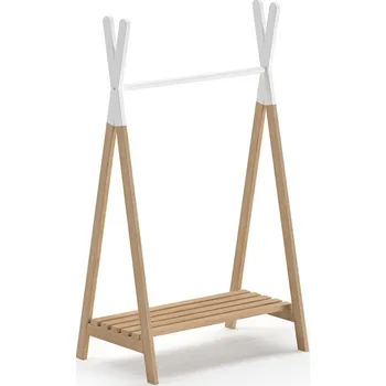 Věšák Dětský věšák z borovicového dřeva v bílo-přírodní barvě KIDDY – Vipack ID_1561746