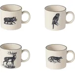 Béžovo-černé hrnky v sadě 4 ks z kameniny 350 ml Elements – Costa Nova ID_1615974