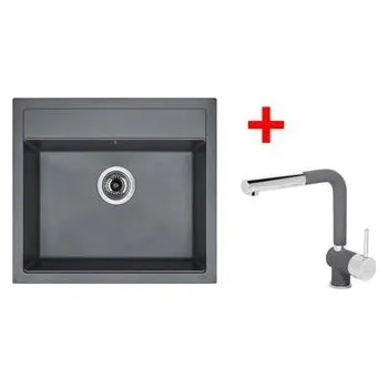 Granitový dřez Sinks SOLO 560 Titanium + Mix 3 P GR