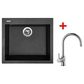 Granitový dřez Sinks CUBE 560 Granblack + Vitalia