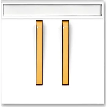 vypínač 3559M-A00615 43 ABB Neo dělený kryt vypínače se dvěma páčkami s popisovým polem bílá ledová oranžová