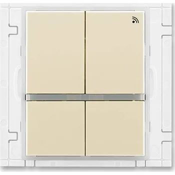 Elektroinstalační materiál ABB 3299E-A11908 21 vysílač RF signálu čtyřtlačítkový nástěnný 868 MHz slonová kost-ledová bílá