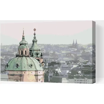 Malování podle čísel Painting Queens, Malování podle čísel, Výhled na Prahu, 40 × 60 cm, bez rámu a bez vypnutí plátna