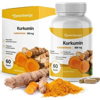 Herbyway Kurkumin s piperinem 800 mg 60…