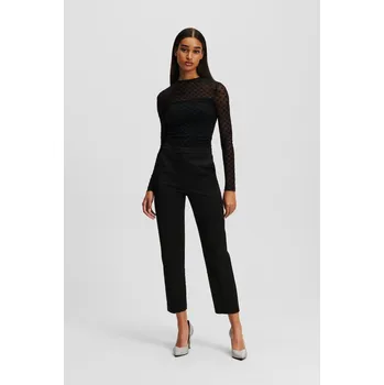 Dámské kalhoty KALHOTY KARL LAGERFELD MONOGRAM SUIT PANTS BLACK