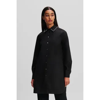 Dámská košile KOŠILE KARL LAGERFELD PEARL EMBELLISHED TUNIC BLACK