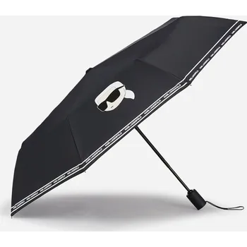 Deštník DEŠTNÍK KARL LAGERFELD IKON SM UMBRELLA BLACK