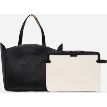 Kabelka KABELKA KARL LAGERFELD K/CIRCLE TOTE WITH POUCH PERF BLACK