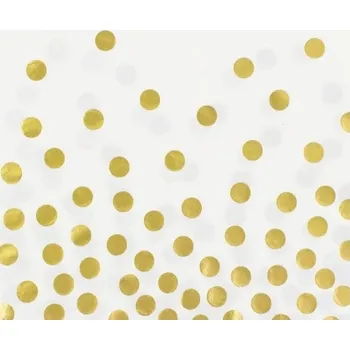 Ubrousky bílé se zlatými penízky 6 ks