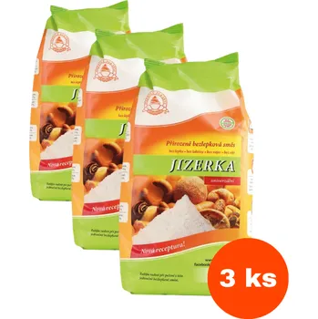 Zvýhodněný balíček 3 ks Jizerské pekárny Jizerka zelená bezlepková univerzální směs 1000g