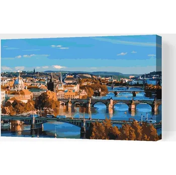 Malování podle čísel Painting Queens, Malování podle čísel, Výhled na Prahu 2, 60 × 80 cm, bez rámu a bez vypnutí plátna