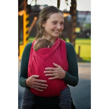 Šátek na nošení dítěte Storchenwiege Leo červený Velikost: 4