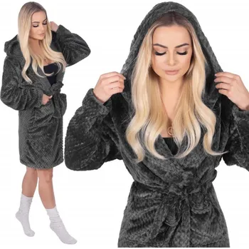 Dámský župan Dámský župan L/XL SPRINGOS BLISS tmavě šedý