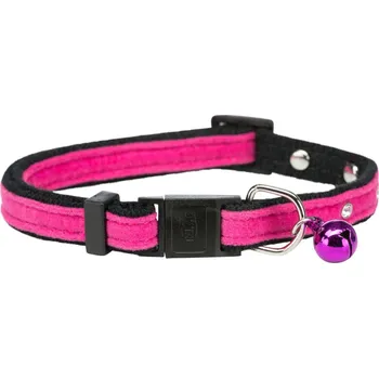 Obojek pro psa TRIXIE Obojek pro kočky sametový S KAMÍNKY Barva: růžová