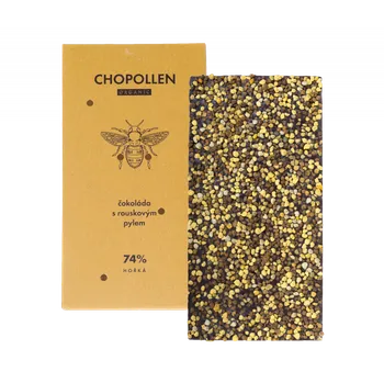 Cukrovinka Chopollen - BIO hořká čokoláda s rouskovým pylem