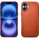 iCarer Kožený obal na iPhone 16 - iCarer, OilWax MagSafe Retro 11.01.WMI16240701-SN