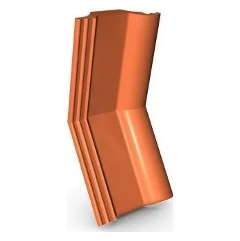 betonová krytina KM Beta Taška úžlabní půlená KM Beta BRILIANT Barva Cihlová