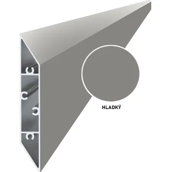 Příslušenství pro plot Hliníková plotová lamela 108x16 mm, tvar kosodélník, šedá RAL9007, hladký povrch 6m +/- 5mm (AL-PV5-S-6)