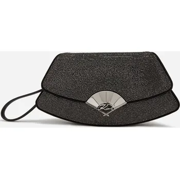 KABELKA KARL LAGERFELD K/ARCHIVE FAN CLUTCH RHIN BLACK