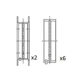 Kliková hřídel Hlavní ložiska klikového hřídele FAI AutoParts BM1016-STD