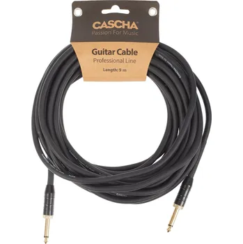 Audio kabel Cascha Professional Line Guitar Cable, Straight, Black, 9 m + prodloužená záruka 3 roky