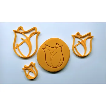 Vykrajovátko Květiny#10 - Tulipán SET - sada vykrajovátek - 3 ks