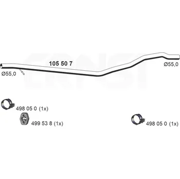 Auto-moto Výfuková trubka ERNST 105507