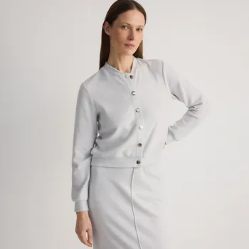 Dámská mikina Reserved - Mikina bomber - světle šedá - VG165-09M - VG165-09M-L