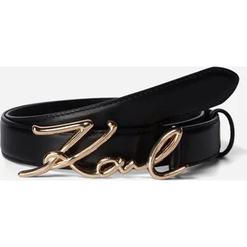 Opasek OPASEK KARL LAGERFELD K/SIGNATURE BELT BLACK/GOLD
