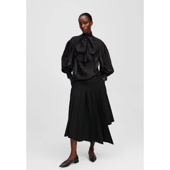 Dámská košile HALENKA KARL LAGERFELD EVENING METALLIC BLOUSE BLACK