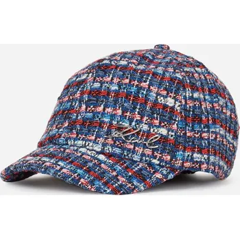 Klobouk KŠILTOVKA KARL LAGERFELD K/SIGNATURE BOUCLE CAP BLUE/RED MULTI