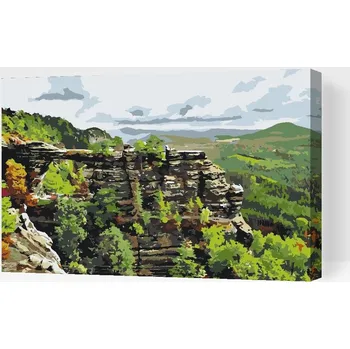 Malování podle čísel Painting Queens, Malování podle čísel, Pravčická brána, 60 × 80 cm, bez rámu a bez vypnutí plátna