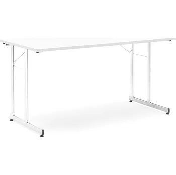 Jednací stůl Skládací stůl CLAIRE, 1400x700 mm, bílá, chrom