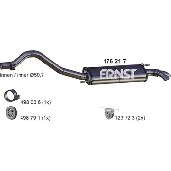 Tlumič výfuku Zadní tlumič výfuku ERNST 176217
