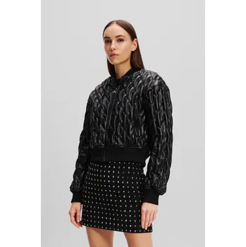 Dámský bomber BUNDA KARL LAGERFELD QUILTED BOMBER BLACK