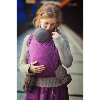 Šátek na nošení dítěte Storchenwiege Leo violett Velikost: 4