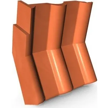 betonová krytina KM Beta Taška úžlabní okrajová levá KM Beta BRILIANT Barva Hnědá