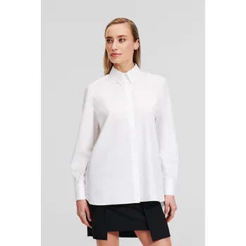 Dámská košile KOŠILE KARL LAGERFELD SIGNATURE TUNIC SHIRT WHITE