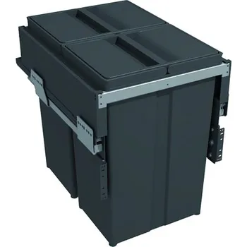 Odpadkový koš GOLLINUCCI Sorter 580 Plus Line, 400 mm, výška 463, 58 l, šedý