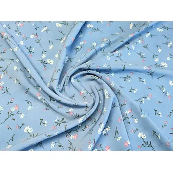 Letní šatovka s květinovým vzorem, bledě modrá