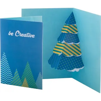 Reklamní Dimensions 3D vánoční přání, stomeček, bílá