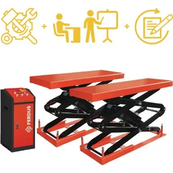 Nářadí pro automobil Montáž malých nůžkových zvedáků Ferdus včetně revize a zaškolení obsluhy