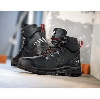 Pracovní obuv Bezpečnostní pracovní obuv S3 ocelové čepice e.s. Umbriel II mid velikost 50 černá/strauss červená Strauss