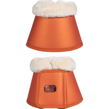 Koňské kamaše HKM Zvony Edinburgh HKM, s beránkem, pár, brandy S