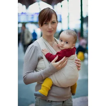 Šátek na nošení dítěte Storchenwiege Leo přírodní Velikost: 4