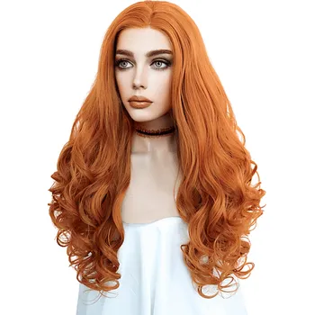 Karnevalový doplněk WIF Paruka Lace Front - Zrzavá (55 cm)