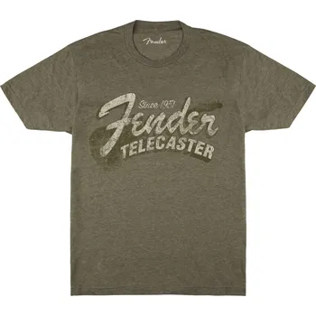 Pánské tričko Fender Since 1951 Telecaster T-Shirt Military Heather Green XL + prodloužená záruka 3 roky
