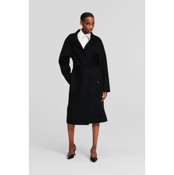 Dámský kabát KABÁT KARL LAGERFELD DOUBLE FACE SOFT COAT BLACK